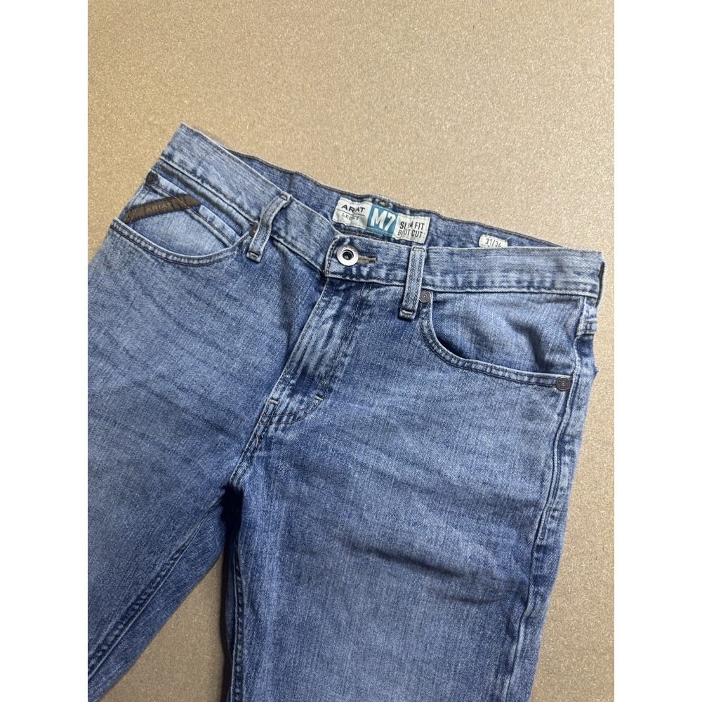 Ariat Shorts‎ Mens 31 Denim Rebar M7 Relaxed Straight Utility Workwear Western